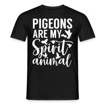 Funny Pigeon Fancier & Pigeons Whisperer Carrier Pigeon - Men's T-Shirt - black - Front - AI Model Male 178 light (178cm)