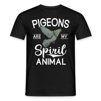 Funny Pigeon Fancier & Pigeons Whisperer Carrier Pigeon - Men's T-Shirt - black - Front - AI Model Male 178 light (178cm)