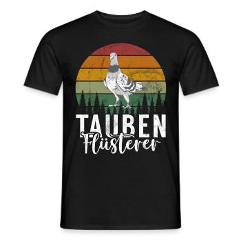 Drôle de pigeon Fancier & Pigeons Whisperer Pigeon voyageur - T-shirt homme - noir - Devant - AI Model Male 178 light (178cm)