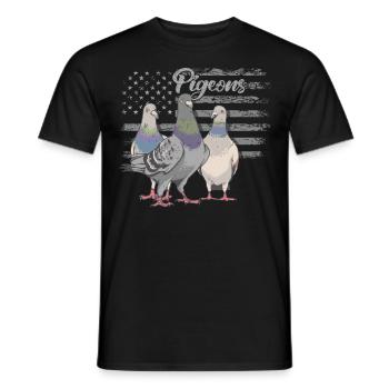 Lustig Taubenzüchter & Tauben Flüsterer Brieftaube - Männer T-Shirt - Schwarz - Vorne - AI Model Male 178 light (178cm)