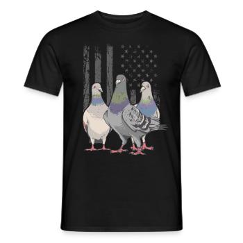 Funny Pigeon Fancier & Pigeons Whisperer Carrier Pigeon - Men's T-Shirt - black - Front - AI Model Male 178 light (178cm)