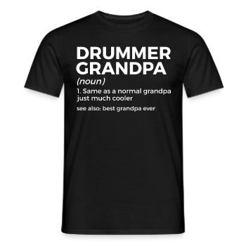 Musicien de batterie - T-shirt homme - noir - Devant - AI Model Male 178 light (178cm)