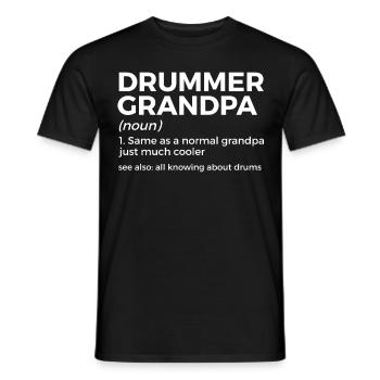 Musicien de batterie - T-shirt homme - noir - Devant - AI Model Male 178 light (178cm)