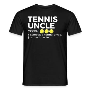 Tennis Geschenk - Männer T-Shirt - Schwarz - Vorne - AI Model Male 178 light (178cm)
