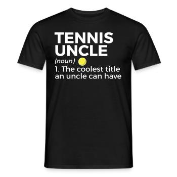 Tennis Geschenk - Männer T-Shirt - Schwarz - Vorne - AI Model Male 178 light (178cm)
