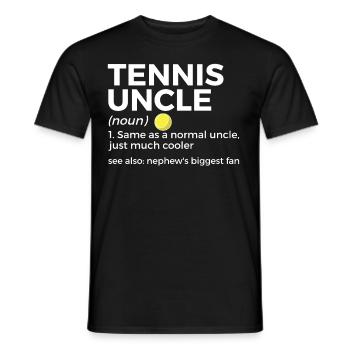 Tennis Geschenk - Männer T-Shirt - Schwarz - Vorne - AI Model Male 178 light (178cm)