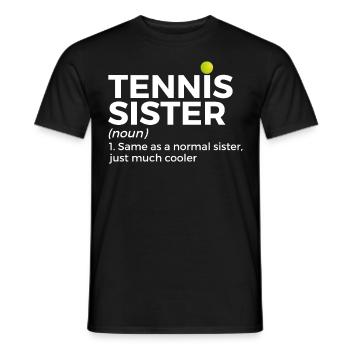 Tennis Geschenk - Männer T-Shirt - Schwarz - Vorne - AI Model Male 178 light (178cm)