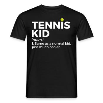 Tennis Geschenk - Männer T-Shirt - Schwarz - Vorne - AI Model Male 178 light (178cm)