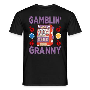 Casino Gambling Slot Machine à sous Jeu de cartes - T-shirt homme - noir - Devant - AI Model Male 178 light (178cm)