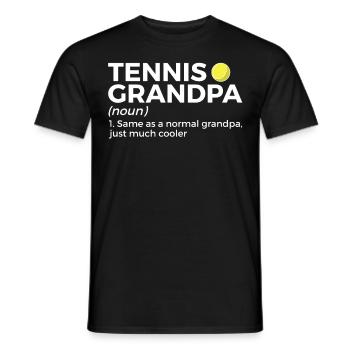 Tennis Geschenk - Männer T-Shirt - Schwarz - Vorne - AI Model Male 178 light (178cm)