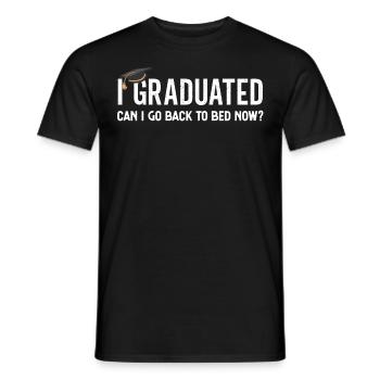 J’ai obtenu mon diplôme de maîtrise - T-shirt homme - noir - Devant - AI Model Male 178 light (178cm)