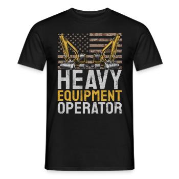 Lustige Bauarbeiter & Baustelle Baggerfahrer - Männer T-Shirt - Schwarz - Vorne - AI Model Male 178 light (178cm)