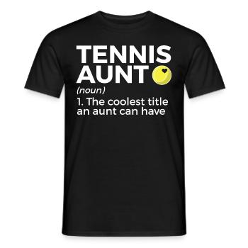 Tennis Geschenk - Männer T-Shirt - Schwarz - Vorne - AI Model Male 178 light (178cm)