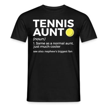 Tennis Geschenk - Männer T-Shirt - Schwarz - Vorne - AI Model Male 178 light (178cm)