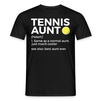Tennis Geschenk - Männer T-Shirt - Schwarz - Vorne - AI Model Male 178 light (178cm)