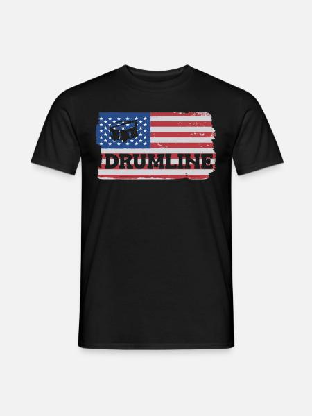 Drumline Trommeln Geschenk - Männer T-Shirt - Schwarz