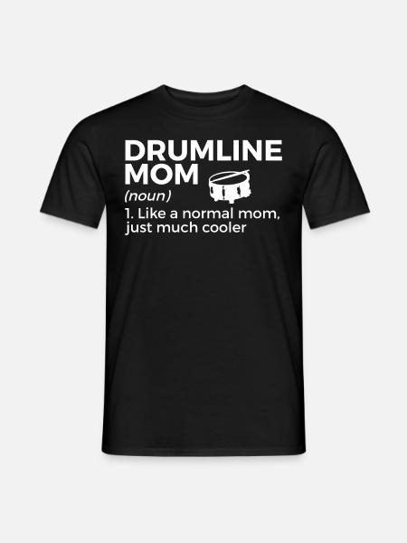 Drumline Trommeln Geschenk - Männer T-Shirt - Schwarz