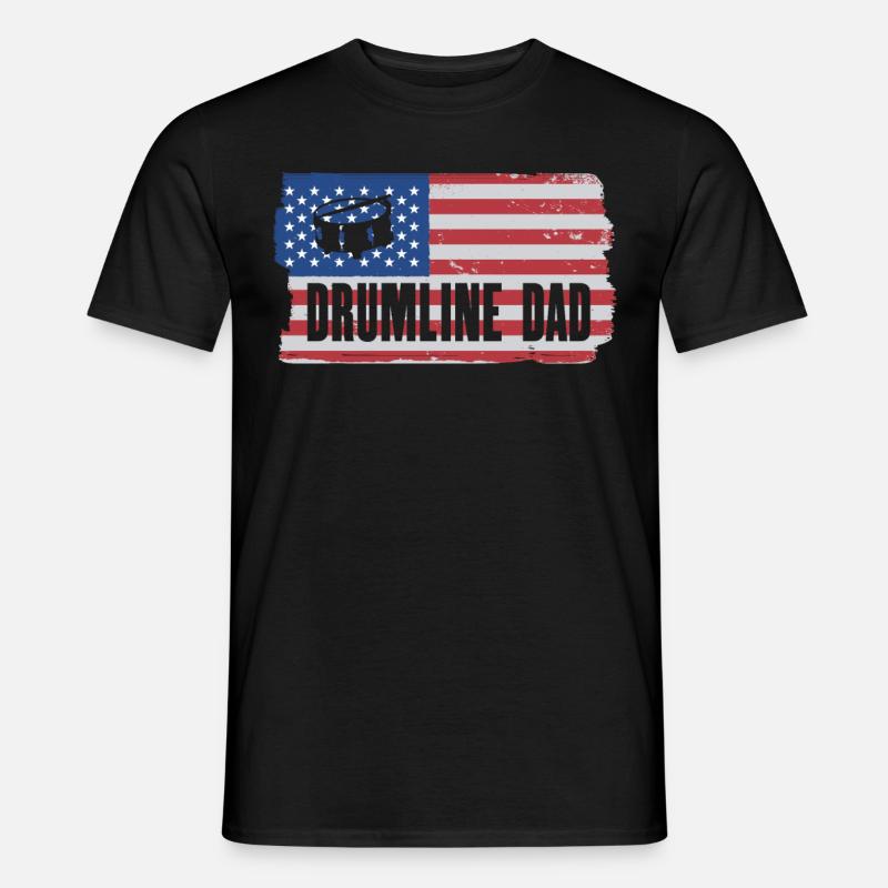 Drumline Trommeln Geschenk - Männer T-Shirt - Schwarz