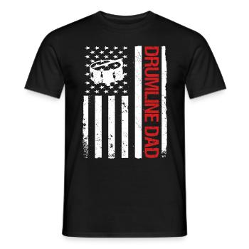 Drumline Drum Gift - Men's T-Shirt - black - Front - AI Model Male 178 light (178cm)