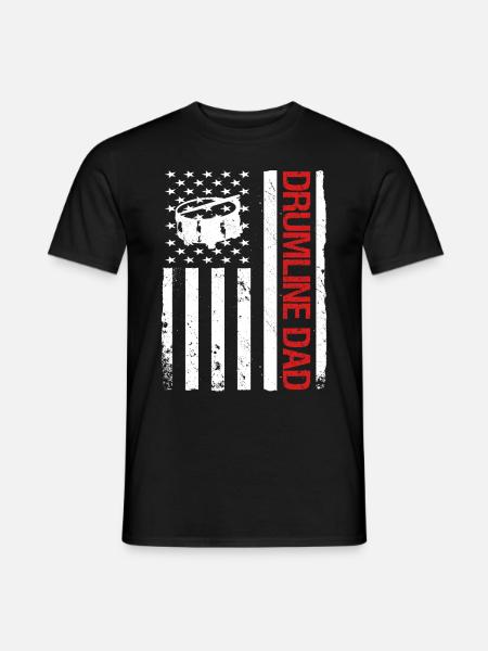 Drumline Trommeln Geschenk - Männer T-Shirt - Schwarz