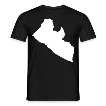 Liberia Landkarte Flagge - Männer T-Shirt - Schwarz - Vorne - AI Model Male 178 light (178cm)