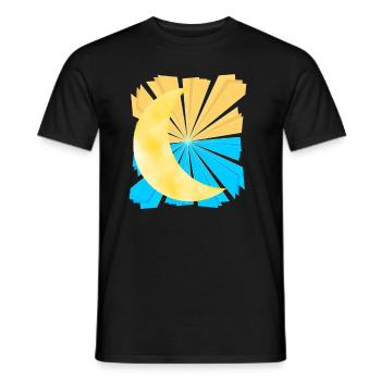 Fantaisie céleste Croissant de Lune Ciel - T-shirt homme - noir - Devant - AI Model Male 178 light (178cm)