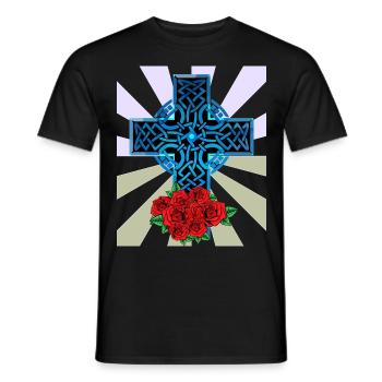 Weihnachtsgeschenk Christentum Kreuz Jesus Gott - Männer T-Shirt - Schwarz - Vorne - AI Model Male 178 light (178cm)