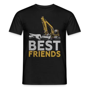 Lustige Bauarbeiter & Baustelle Baggerfahrer - Männer T-Shirt - Schwarz - Vorne - AI Model Male 178 light (178cm)