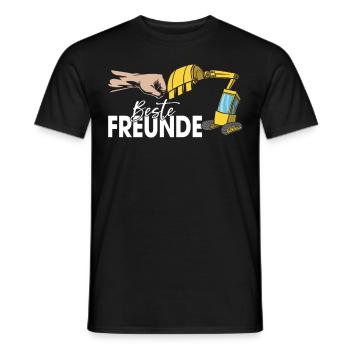 Lustige Bauarbeiter & Baustelle Baggerfahrer - Männer T-Shirt - Schwarz - Vorne - AI Model Male 178 light (178cm)