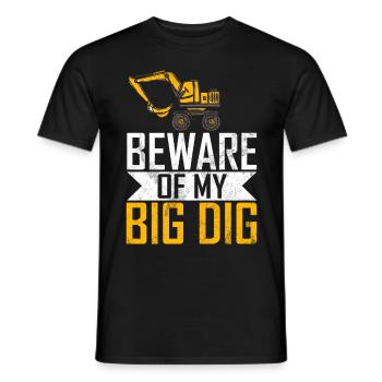Drôles d’ouvriers de la construction et de conducteurs d’excavatrices de chantier - T-shirt homme - noir - Devant - AI Model Male 178 light (178cm)