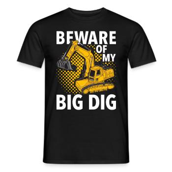 Drôles d’ouvriers de la construction et de conducteurs d’excavatrices de chantier - T-shirt homme - noir - Devant - AI Model Male 178 light (178cm)