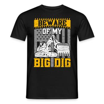 Drôles d’ouvriers de la construction et de conducteurs d’excavatrices de chantier - T-shirt homme - noir - Devant - AI Model Male 178 light (178cm)