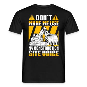 Lustige Bauarbeiter & Baustelle Baggerfahrer - Männer T-Shirt - Schwarz - Vorne - AI Model Male 178 light (178cm)