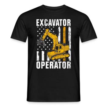 Lustige Bauarbeiter & Baustelle Baggerfahrer - Männer T-Shirt - Schwarz - Vorne - AI Model Male 178 light (178cm)