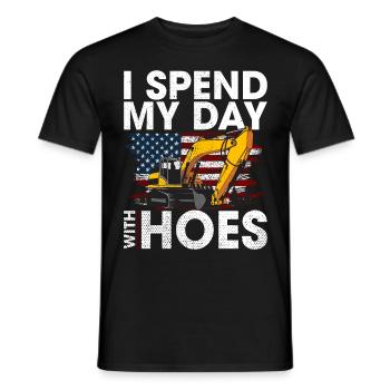 Lustige Bauarbeiter & Baustelle Baggerfahrer - Männer T-Shirt - Schwarz - Vorne - AI Model Male 178 light (178cm)