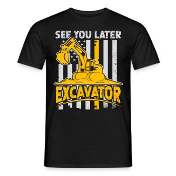 Lustige Bauarbeiter & Baustelle Baggerfahrer - Männer T-Shirt - Schwarz - Vorne - AI Model Male 178 light (178cm)