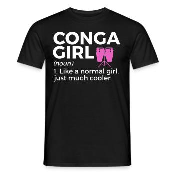 Konga musician - Men's T-Shirt - black - Front - AI Model Male 178 light (178cm)