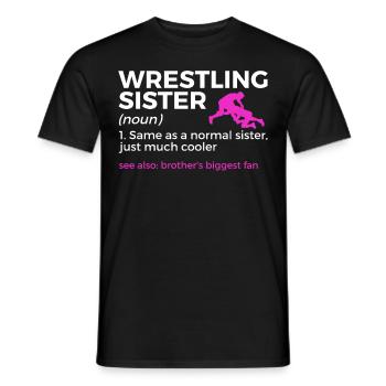Wrestling - Men's T-Shirt - black - Front - AI Model Male 178 light (178cm)
