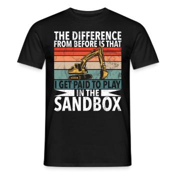 Lustige Bauarbeiter & Baustelle Baggerfahrer - Männer T-Shirt - Schwarz - Vorne - AI Model Male 178 light (178cm)