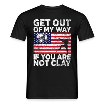 Clay Pigeon Shooting & Funny Sport Shooter Clay Pigeons - T-shirt homme - noir - Devant - AI Model Male 178 light (178cm)