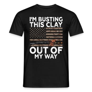 Tontaubenschießen & Lustige Sportschütze Tontauben - Männer T-Shirt - Schwarz - Vorne - AI Model Male 178 light (178cm)
