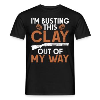 Tontaubenschießen & Lustige Sportschütze Tontauben - Männer T-Shirt - Schwarz - Vorne - AI Model Male 178 light (178cm)