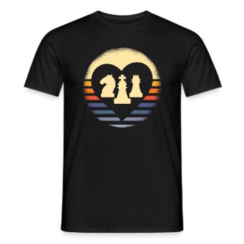 Schach Spieler - Männer T-Shirt - Schwarz - Vorne - AI Model Male 178 light (178cm)
