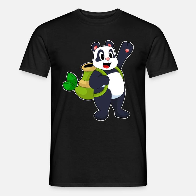 Panda Bamboo Backpack - Men's T-Shirt - black