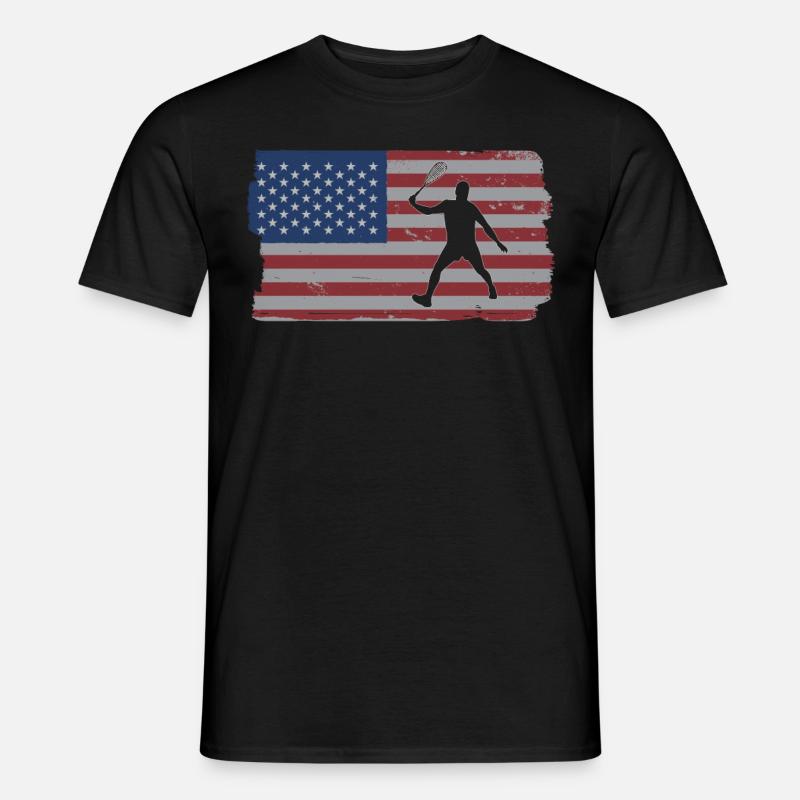 Squash Spieler - Männer T-Shirt - Schwarz