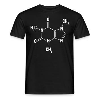 Caffeine Molecule Liebhaber von chemischem Kaffee - Männer T-Shirt - Schwarz - Vorne - AI Model Male 178 light (178cm)
