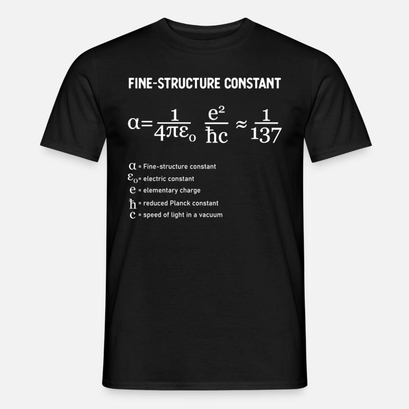 Fine Structure Constant Physics - Men’s T-shirt - black