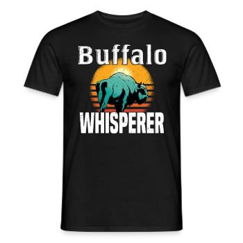 Büffel Bison Ochse Indianer Amerikanisch - Männer T-Shirt - Schwarz - Vorne - AI Model Male 178 light (178cm)