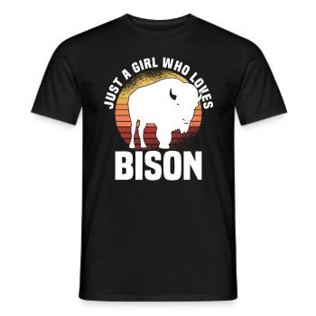 Büffel Bison Ochse Indianer Amerikanisch - Männer T-Shirt - Schwarz - Vorne - AI Model Male 178 light (178cm)