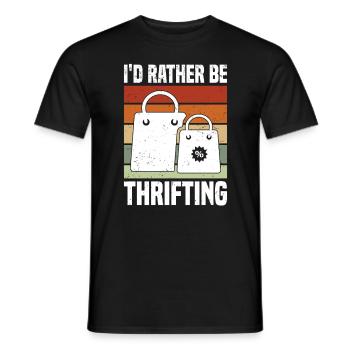 Magasin d’occasion Eco Hipster d’occasion - T-shirt homme - noir - Devant - AI Model Male 178 light (178cm)